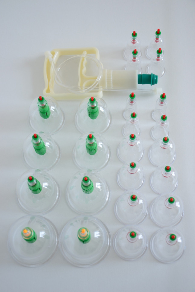 Вакуумные массажные банки с насосом 24 шт. Вакуумные массажные банки с насосом 24 шт.