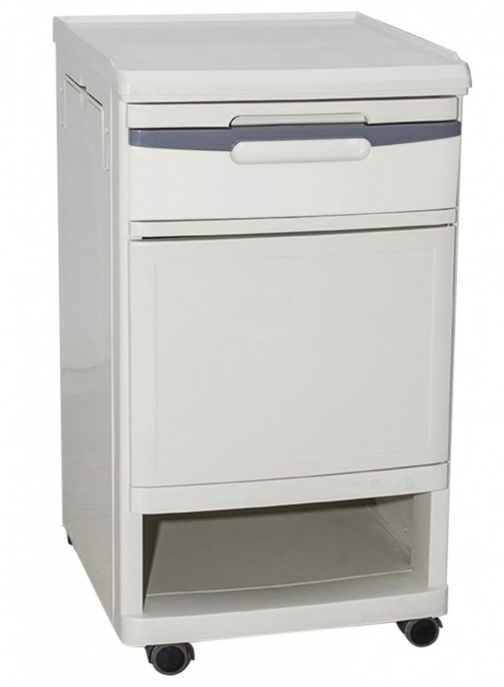 Тумба прикроватная МЕТ BLZ 026 пластиковая с выдвижным столиком, на колесах, цвет белый Тумба прикроватная МЕТ BLZ 026 пластиковая с выдвижным столиком, на колесах, цвет белый